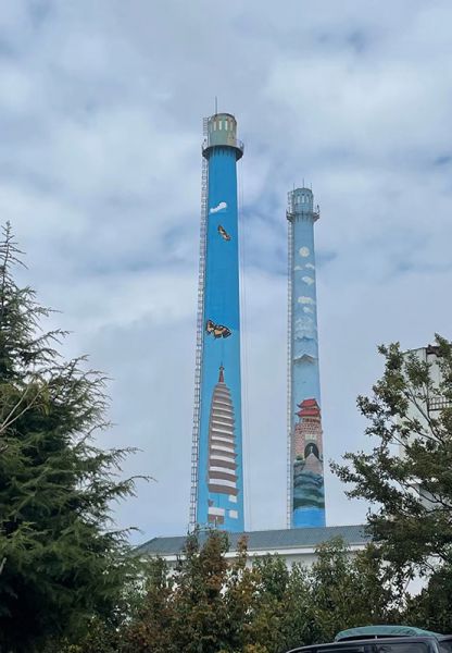 煙囪刷航標(biāo)、煙囪刷涂料