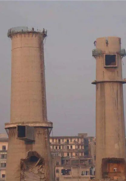 煙囪拆除，水塔拆除