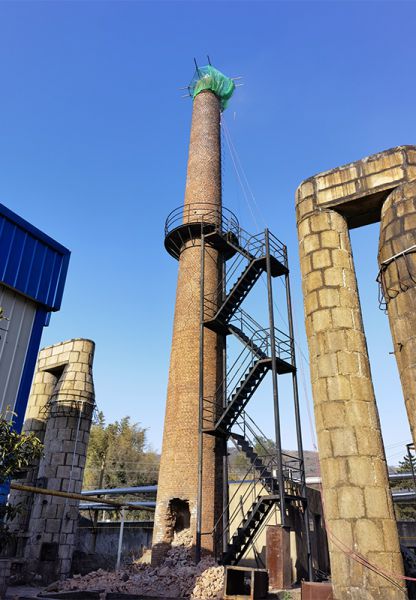 煙囪拆除，水塔拆除