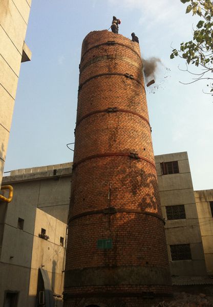 煙囪拆除，水塔拆除